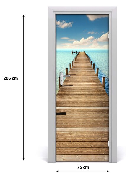 Fototapeta na dvere drevené mólo 75x205 cm
