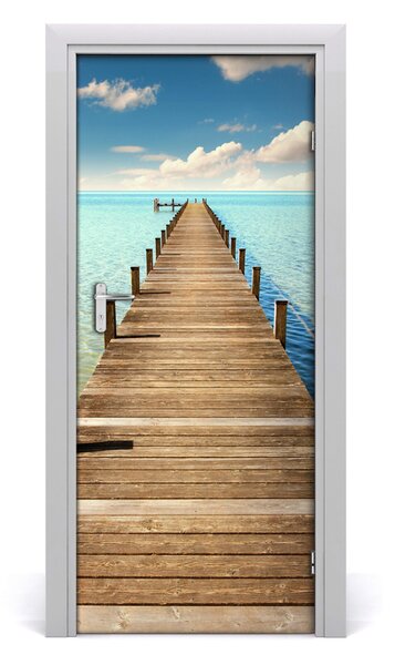 Fototapeta na dvere drevené mólo 85x205 cm