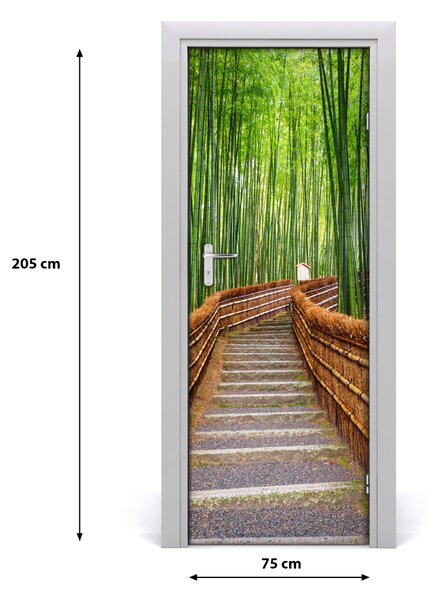 Fototapeta na dvere bambusový les 75x205 cm