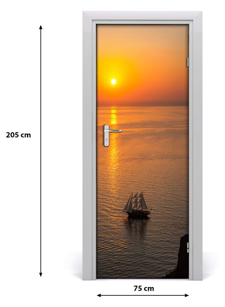 Fototapeta na dvere západ slnka mora 75x205 cm