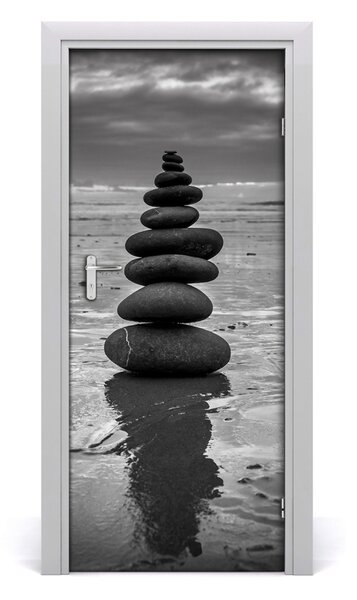 Fototapeta na dvere kamene na pláži 85x205 cm