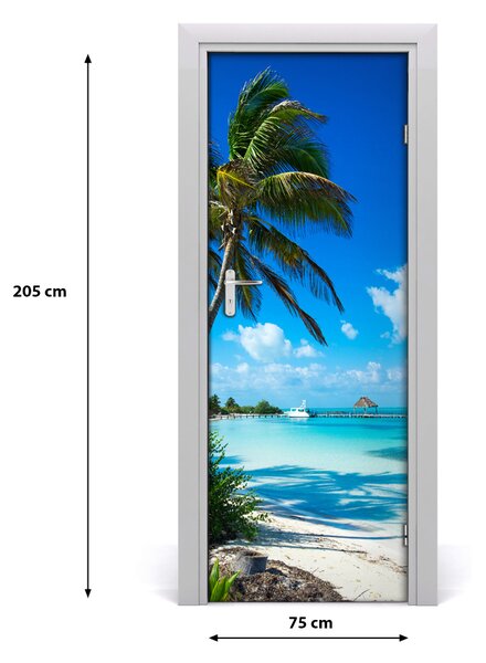 Fototapeta na dvere tropická pláž 75x205 cm