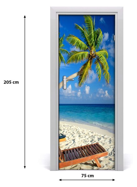 Fototapeta na dvere tropická pláž 75x205 cm