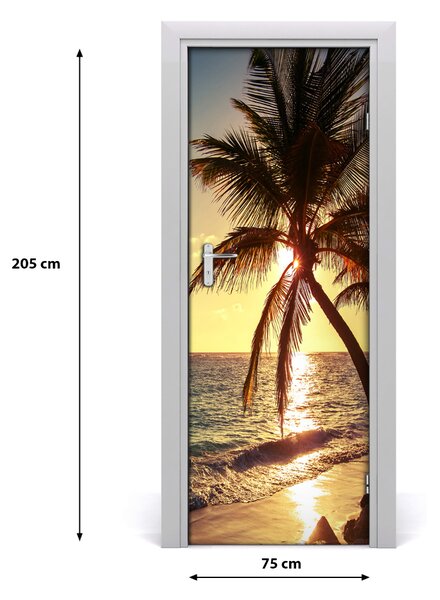 Fototapeta na dvere tropická pláž 75x205 cm