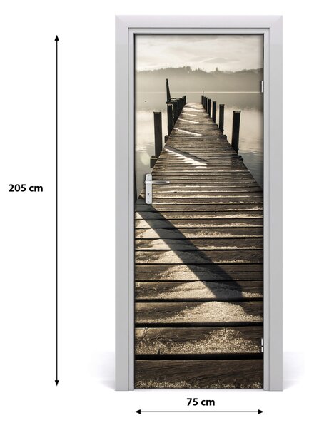 Fototapeta na dvere drevené mólo 75x205 cm