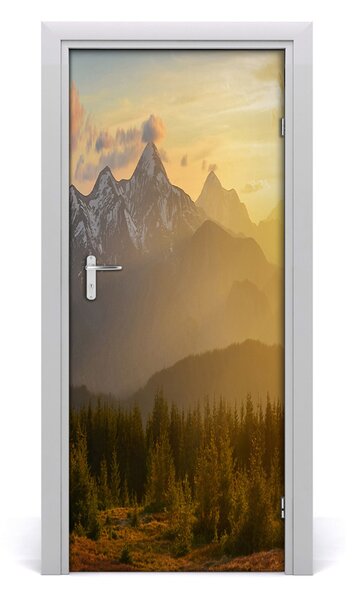 Fototapeta na dvere západ slnka hory 85x205 cm
