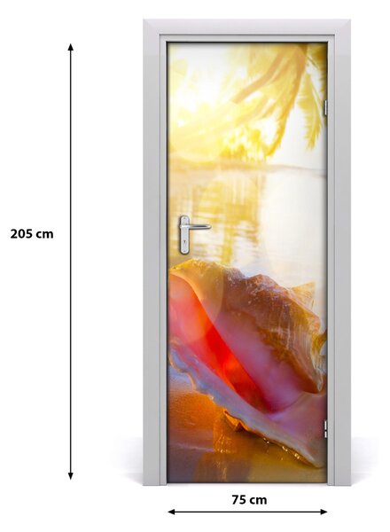 Fototapeta na dvere mušle pláž 75x205 cm