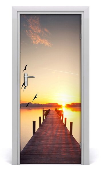 Fototapeta na dvere západ slnka mólo 85x205 cm
