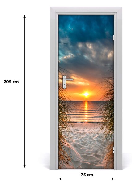 Fototapeta na dvere západ slnka mora 75x205 cm