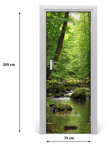 Fototapeta na dvere rieka v lese 75x205 cm