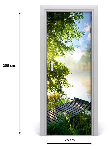 Fototapeta na dvere drevené mólo 75x205 cm
