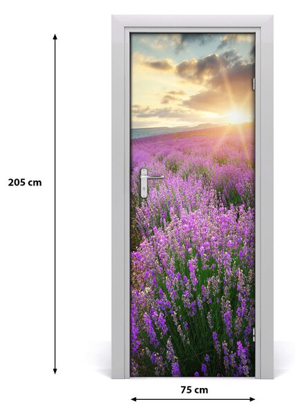 Fototapeta na dvere poľa levanduľa 75x205 cm