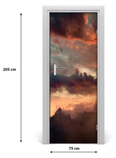 Fototapeta na dvere západ slnka hory 75x205 cm