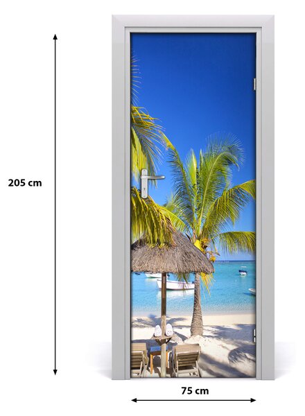Fototapeta na dvere tropická pláž 75x205 cm
