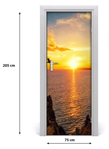 Fototapeta na dvere západ slnka mora 75x205 cm
