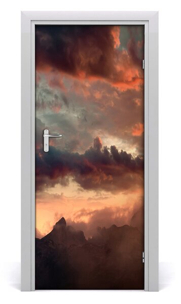 Fototapeta na dvere západ slnka hory 85x205 cm