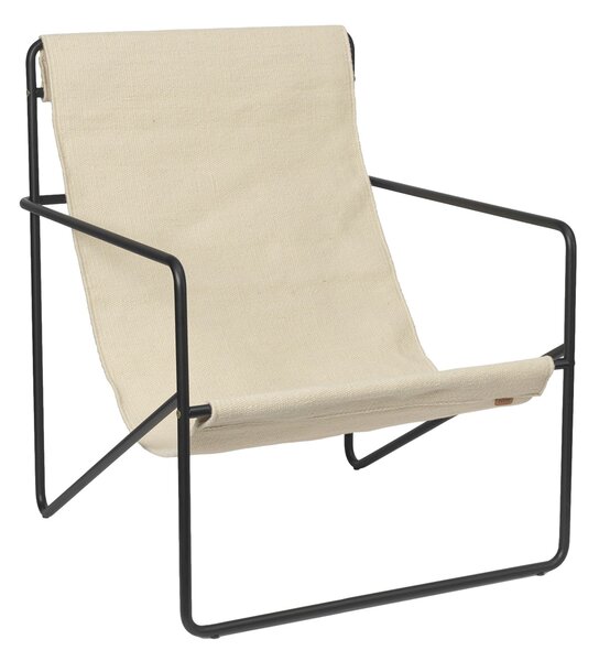 Kreslo Desert Lounge, Black / Cloud – Ferm Living