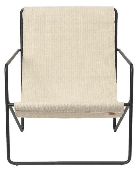 Kreslo Desert Lounge, Black / Cloud – Ferm Living