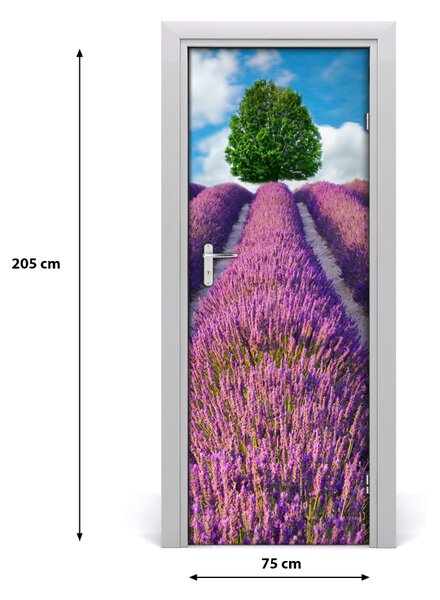 Fototapeta na dvere poľa levanduľa 75x205 cm