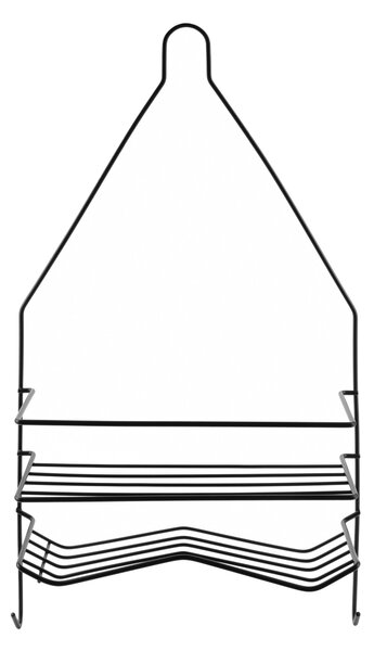 Bathlab Kúpeľňová polička CARL BLACK 25x45,5 cm čierna