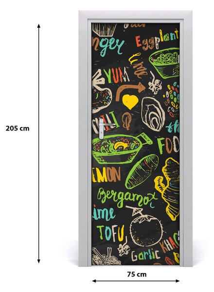 Fototapeta na dvere samolepiace thajské jedlo 75x205 cm