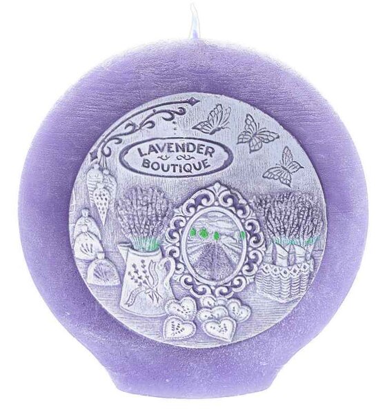 Vonná sviečka Levanduľa disk (voňavá sviečka provensálsky štýl-darčekové balenie)