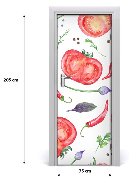 Fototapeta na dvere do domu samolepiace zelenina 75x205 cm