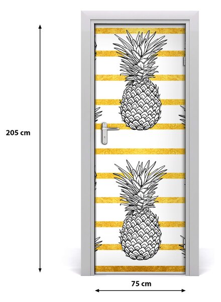 Fototapeta na dvere samolepiace ananás 75x205 cm
