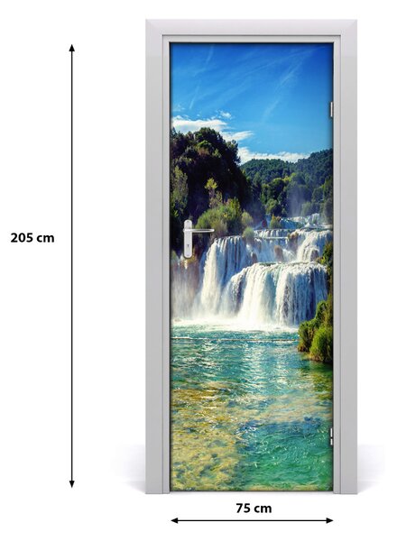 Fototapeta na dvere vodopád Krka 75x205 cm