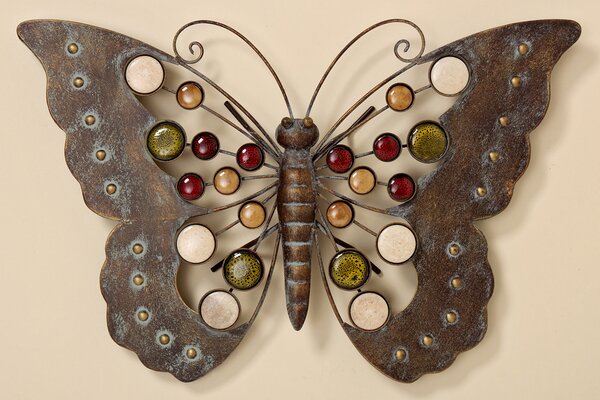 Boltze Nástenná dekorácia Motýľ, 43 cm