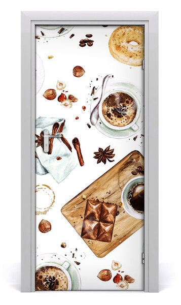 Fototapeta na dvere samolepiace raňajky 85x205 cm