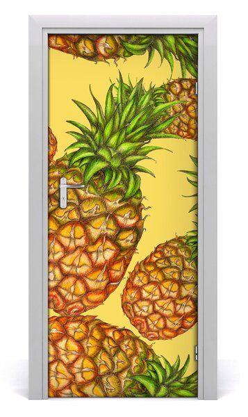 Fototapeta na dvere do domu samolepiace ananásy 85x205 cm
