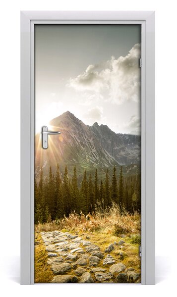 Fototapeta na dvere západ slnka Tatry 85x205 cm