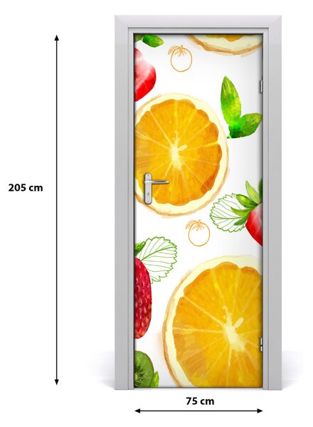 Fototapeta na dvere do domu samolepiace ovocie 75x205 cm