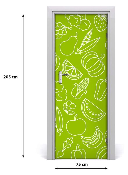 Fototapeta na dvere samolepiace zelenina a ovocie 75x205 cm