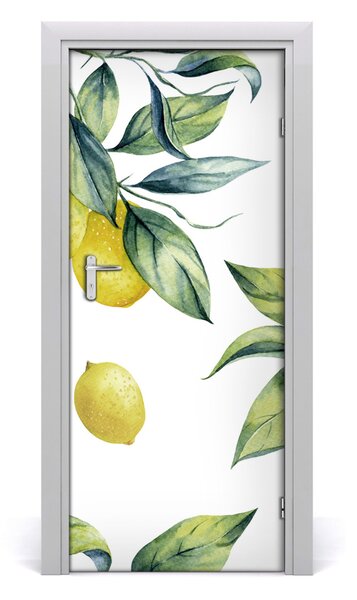 Fototapeta na dvere do domu samolepiace citróny 85x205 cm