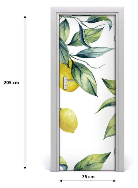 Fototapeta na dvere do domu samolepiace citróny 75x205 cm
