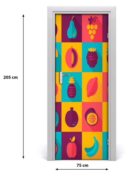 Fototapeta na dvere do domu samolepiace ovocie 75x205 cm