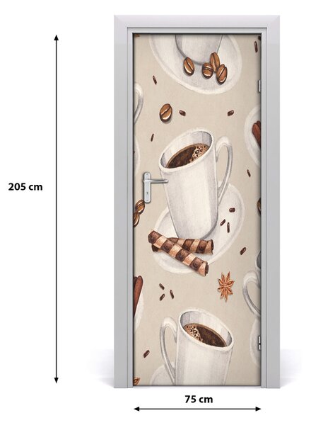 Fototapeta na dvere samolepiace šálka kávy 75x205 cm