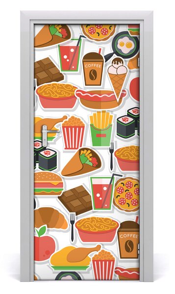 Fototapeta na dvere samolepiace fast food 85x205 cm