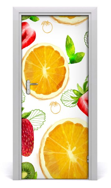 Fototapeta na dvere do domu samolepiace ovocie 85x205 cm
