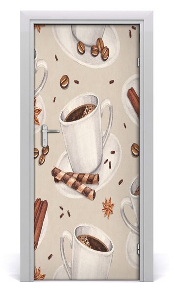 Fototapeta na dvere samolepiace šálka kávy 85x205 cm