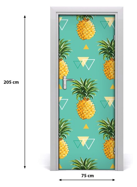 Fototapeta na dvere do domu samolepiace ananásy 75x205 cm