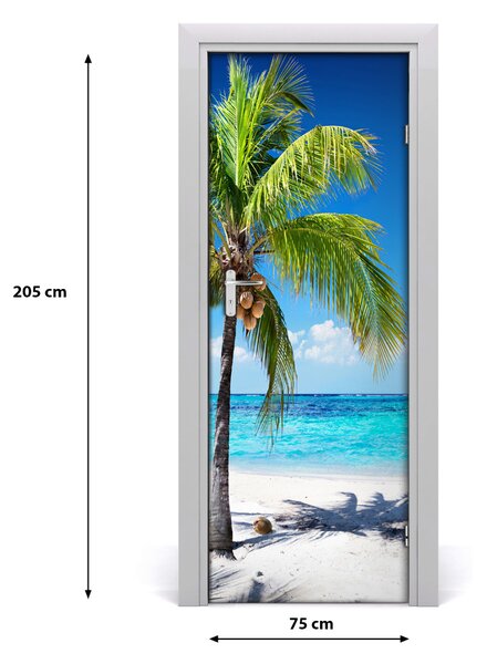 Fototapeta na dvere samolepiace tripická pláž 75x205 cm