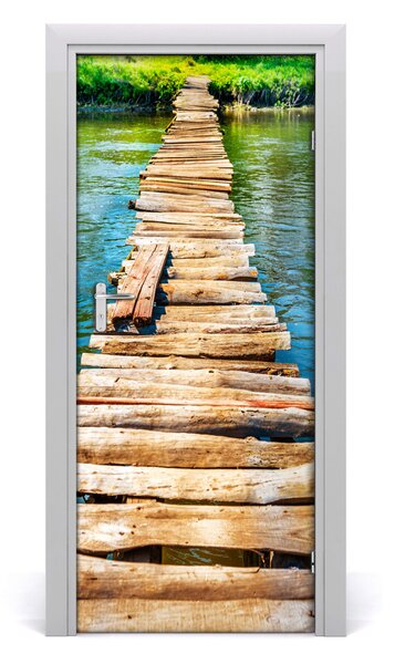 Fototapeta na dvere samolepiace drevený most 85x205 cm
