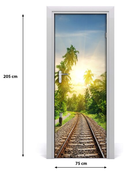 Fototapeta na dvere samolepiace koľaje 75x205 cm
