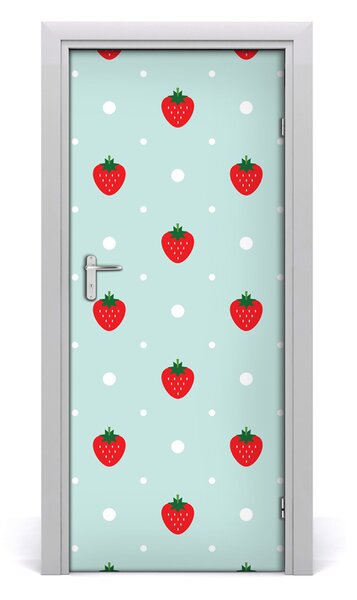 Fototapeta na dvere samolepiace jahody 85x205 cm