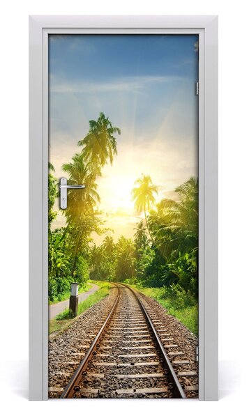 Fototapeta na dvere samolepiace koľaje 85x205 cm