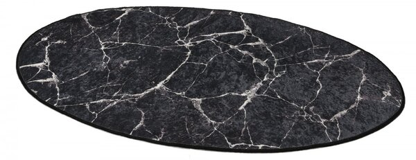 L'essentiel Kúpeľňová predložka Mramorová DJT 80x120 čierna/biela