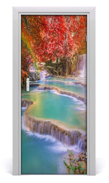 Fototapeta na dvere samolepiace vodopád jeseň 85x205 cm